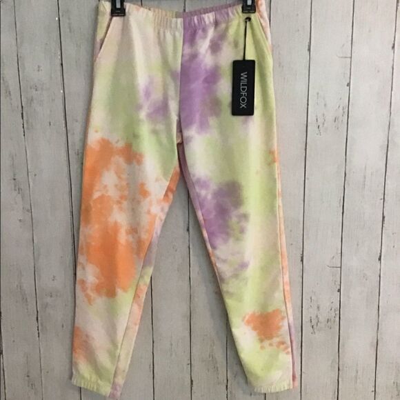 Wildfox Sherbet Wash Rory Tie Dye Joggers Sweatpants - Picture 2 of 11